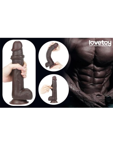 Dildo con Piel Retractil 9 Negro