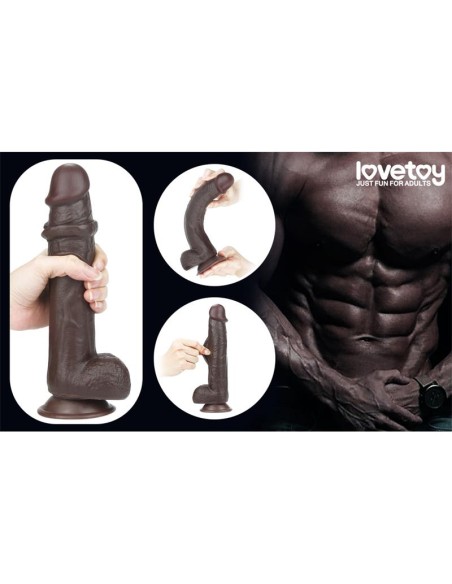 Dildo con Piel Retractil 9 Negro Dildo con Piel Retractil 9 Negro