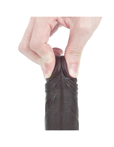 Dildo con Piel Retractil 7 Negro Dildo con Piel Retractil 7 Negro