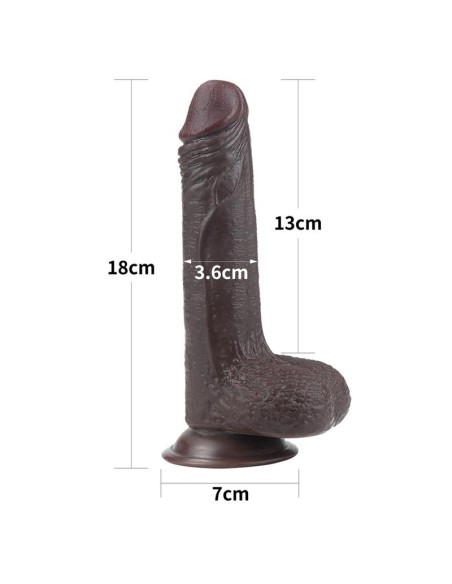 Dildo con Piel Retractil 7 Negro Dildo con Piel Retractil 7 Negro