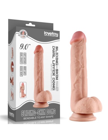 Dildo con Piel Retractil 9 Natural