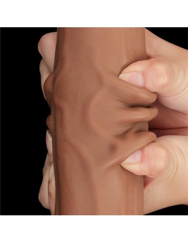 Dildo Dual Density Piel Desizante Retractil 115