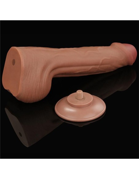 Dildo Dual Density Piel Desizante Retractil 115