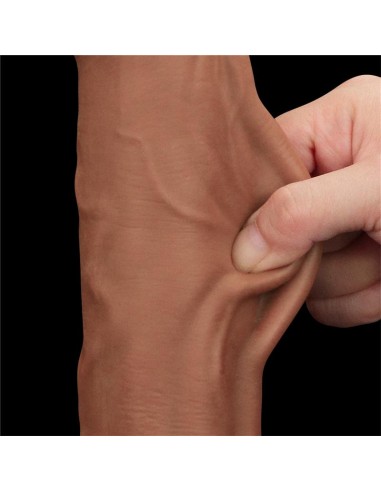 Dildo Dual Density Piel Desizante Retractil 115