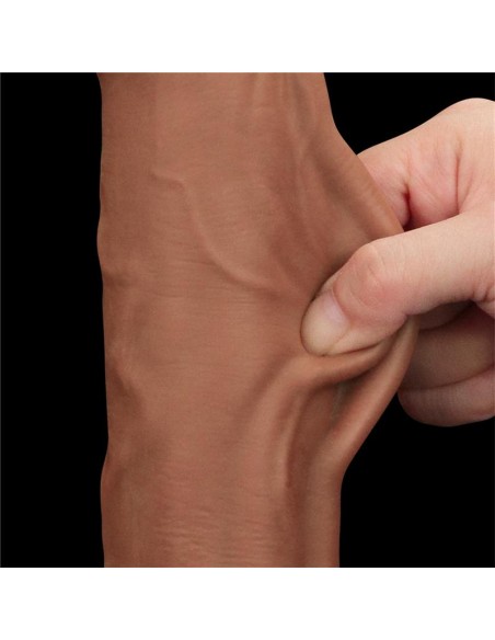 Dildo Dual Density Piel Desizante Retractil 115