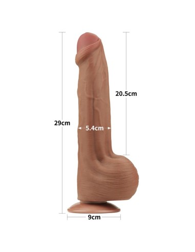 Dildo Dual Density Piel Desizante Retractil 115