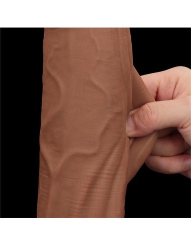 Dildo Dual Density Piel Deslizante Retractil 12