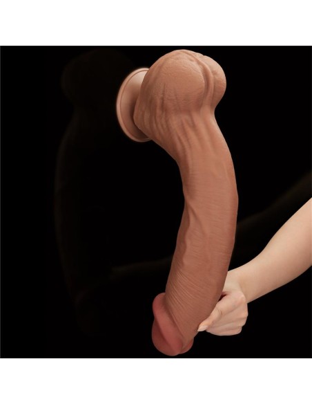 Dildo Dual Density Piel Deslizante Retractil 14