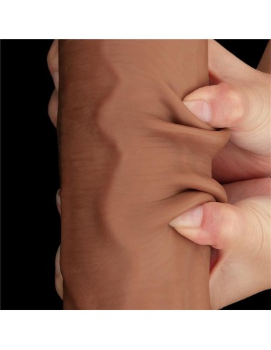 Dildo Dual Density Piel Deslizante Retractil 14