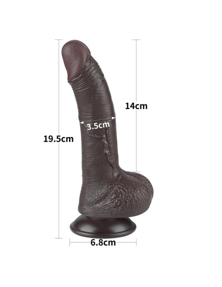 Dildo Dual Layer Piel Deslizante Retractil 75