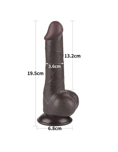 Dildo Dual Layer Piel Deslizante Retractil 75