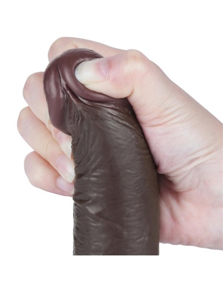 Dildo Dual Layer Piel Deslizante Retractil 75