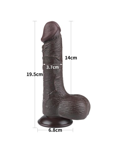 Dildo Dual Layer Piel Deslizante Retractil 75