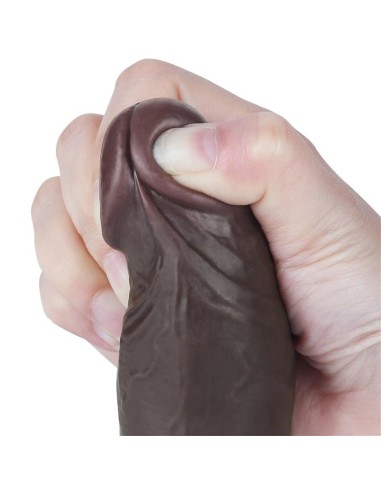 Dildo Dual Layer Piel Deslizante Retractil 8