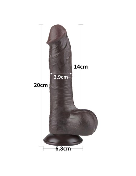 Dildo Dual Layer Piel Deslizante Retractil 8