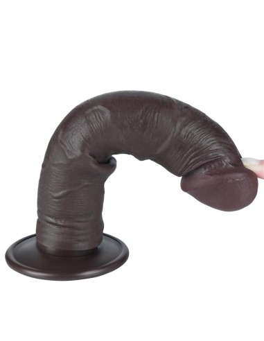 Dildo Dual Layer Piel Delizante Retractil 8