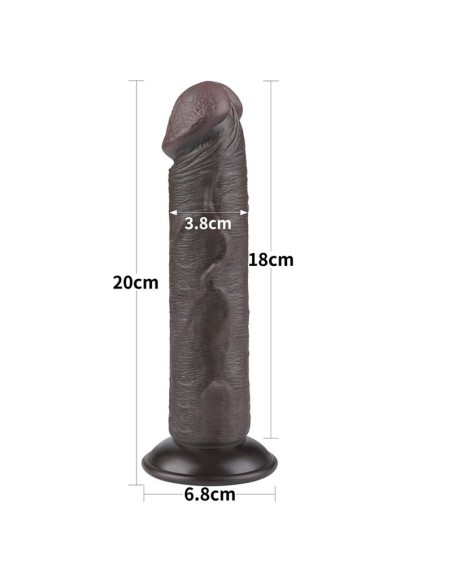 Dildo Dual Layer Piel Delizante Retractil 8 Dildo Dual Layer Piel Delizante Retractil 8