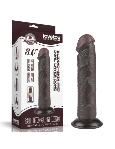 Dildo Dual Layer Piel Delizante Retractil 8 Dildo Dual Layer Piel Delizante Retractil 8