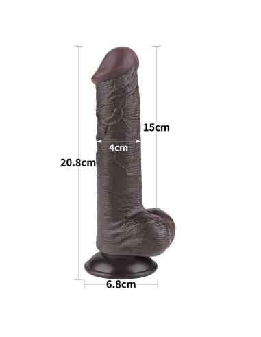 Dildo Dual Layer Piel Deslizante Retractil 8