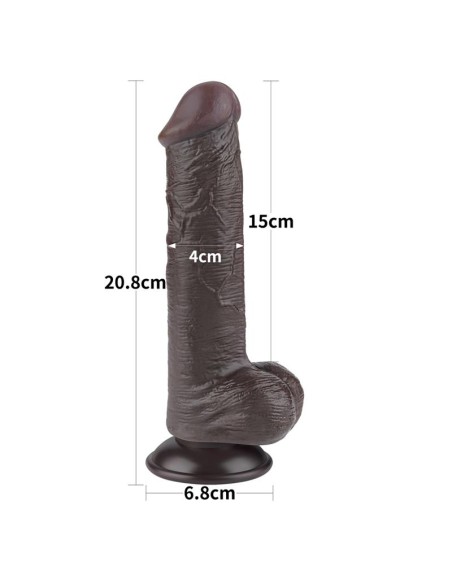 Dildo Dual Layer Piel Deslizante Retractil 8