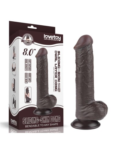 Dildo Dual Layer Piel Deslizante Retractil 8