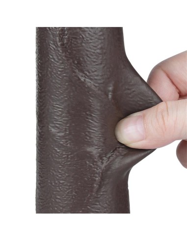 Dildo Dual Layer Piel Deslizante Retractil 85