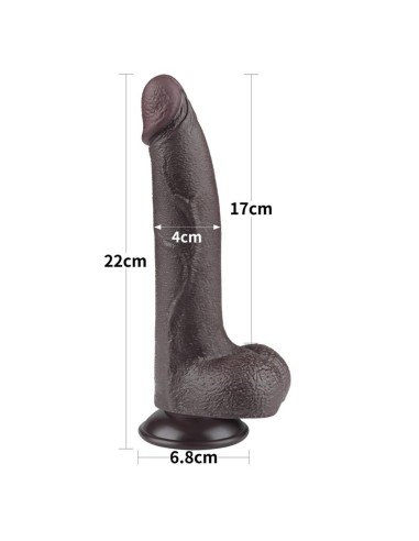 Dildo Dual Layer Piel Deslizante Retractil 85