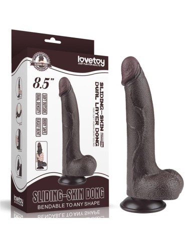 Dildo Dual Layer Piel Deslizante Retractil 85