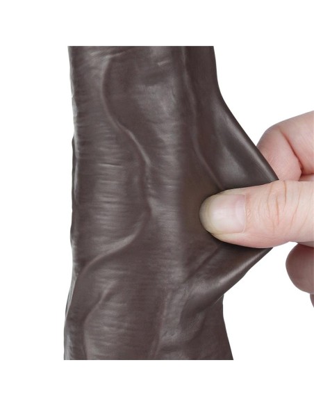 Dildo Dual Density Piel Deslizante Retractil 85