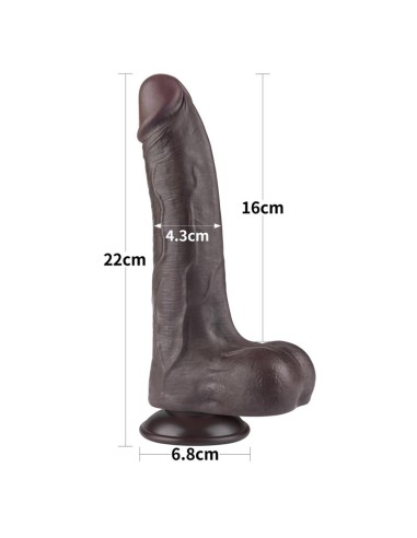Dildo Dual Density Piel Deslizante Retractil 85