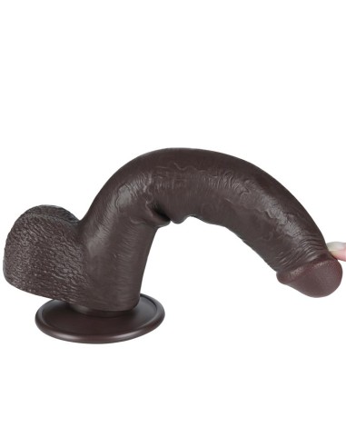 Dildo Dual Density Piel Deslizante Retractil 9