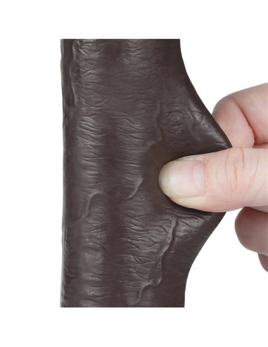 Dildo Dual Density Piel Deslizante Retractil 9