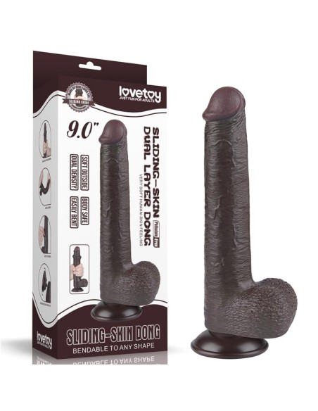 Dildo Dual Density Piel Deslizante Retractil 9 Dildo Dual Density Piel Deslizante Retractil 9