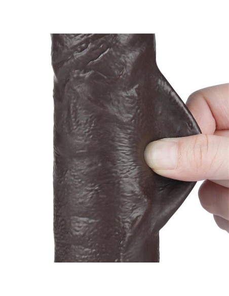 Dildo Dual Layer Piel Deslizante Retractil 95