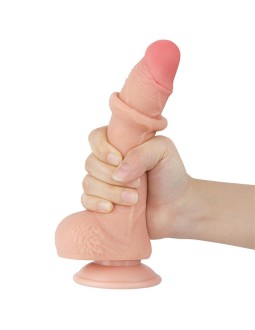 Dildo Dual Layer Piel Deslizante Retractil 75