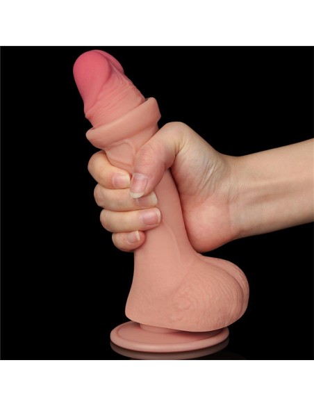 Dildo Dual Layer Piel Deslizante Retractil 75