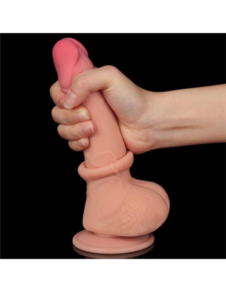 Dildo Dual Layer Piel Deslizante Retractil 75