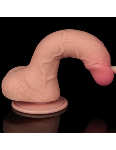 Dildo Dual Layer Piel Deslizante Retractil 75