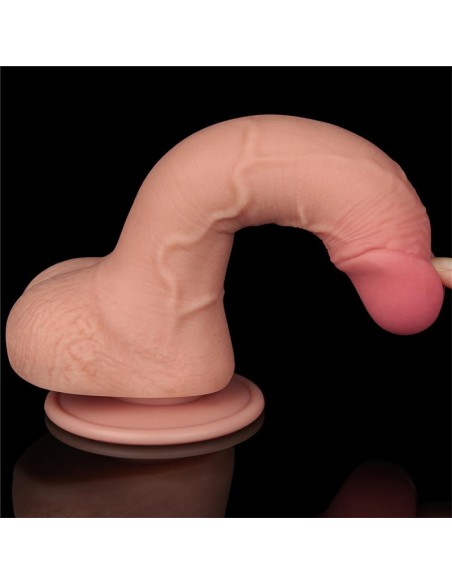 Dildo Dual Layer Piel Deslizante Retractil 75
