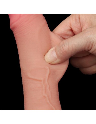 Dildo Dual Layer Piel Deslizante Retractil 75