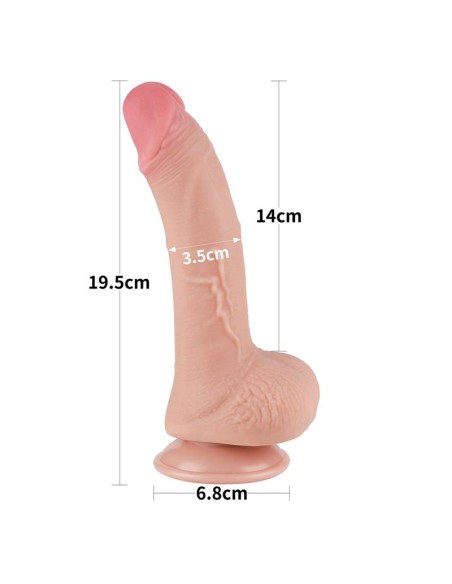 Dildo Dual Layer Piel Deslizante Retractil 75