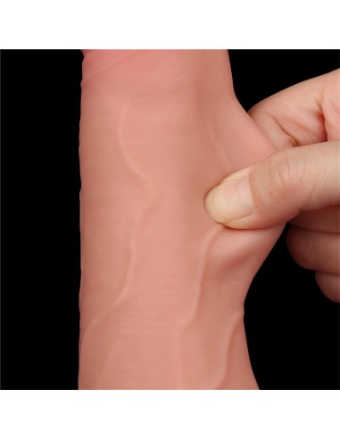 Dildo Dual Layer Piel Deslizante Retractil 85