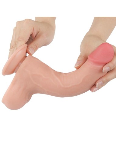 Dildo Dual Layer Piel Deslizante Retractil 85