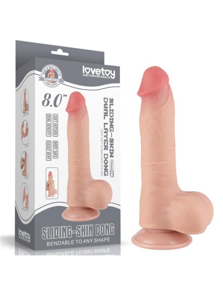 Dildo Dual Layer Piel Deslizante Retractil 8