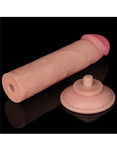 Dildo Dual Layer Piel Deslizante Retractil 8