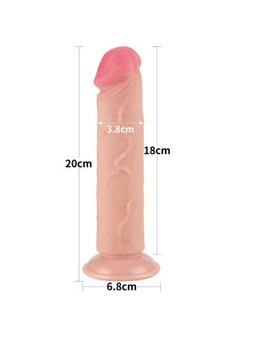 Dildo Dual Layer Piel Deslizante Retractil 8