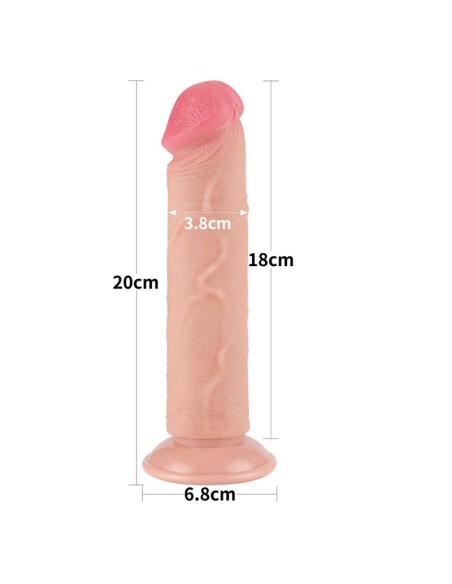 Dildo Dual Layer Piel Deslizante Retractil 8