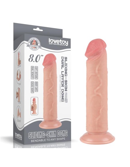 Dildo Dual Layer Piel Deslizante Retractil 8