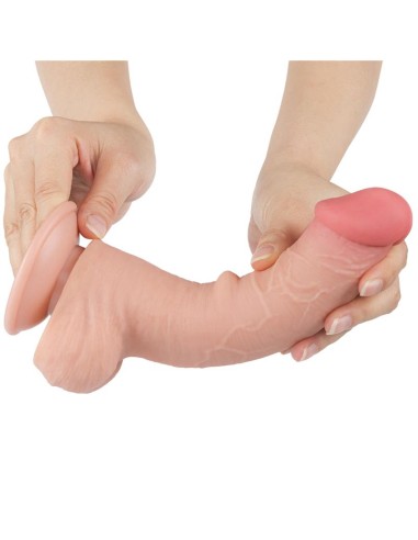 Dildo Dual Layer Piel Deslizante Retractil 8