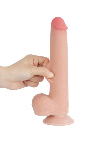Dildo Dual Density Piel Deslizante Retractil 9